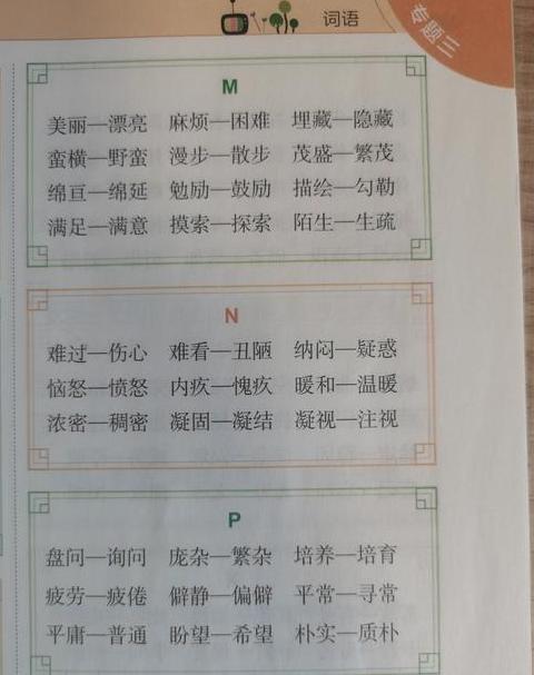 四字词语巧对：探寻近义之美