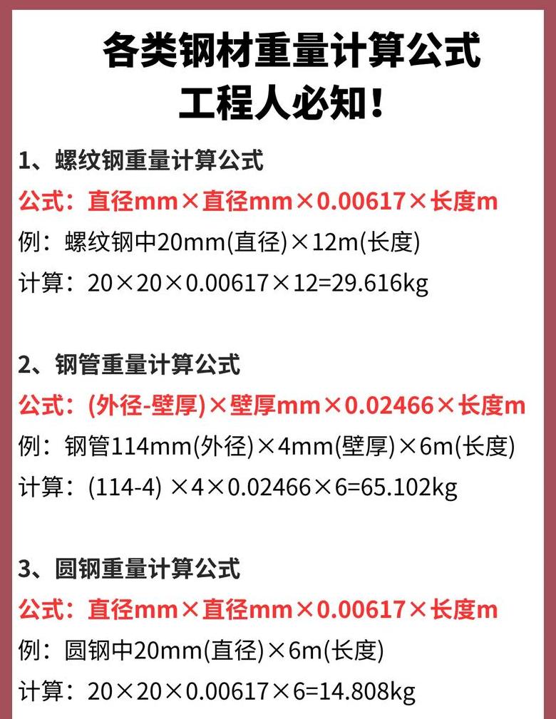 矩形管理论重量公式