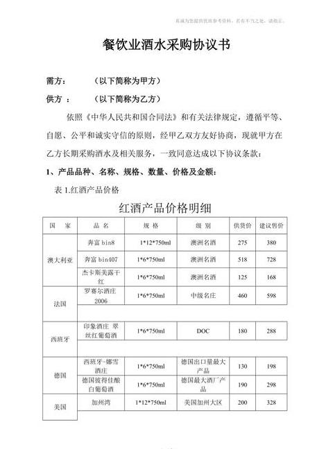 食材采购协议书范本