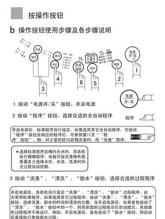 海尔小神童洗衣机脱水/排水设置及故障解决指南