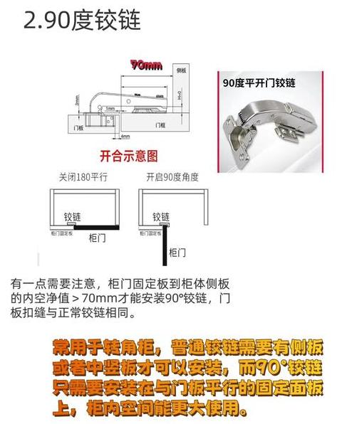 衣柜门内开铰链安装