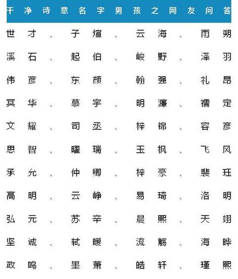 诗意儒雅男孩名精选推荐